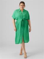 Vero Moda Curve - Menny Skjortekjole, Grøn